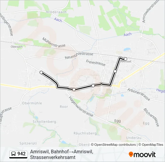 942 Bus Line Map