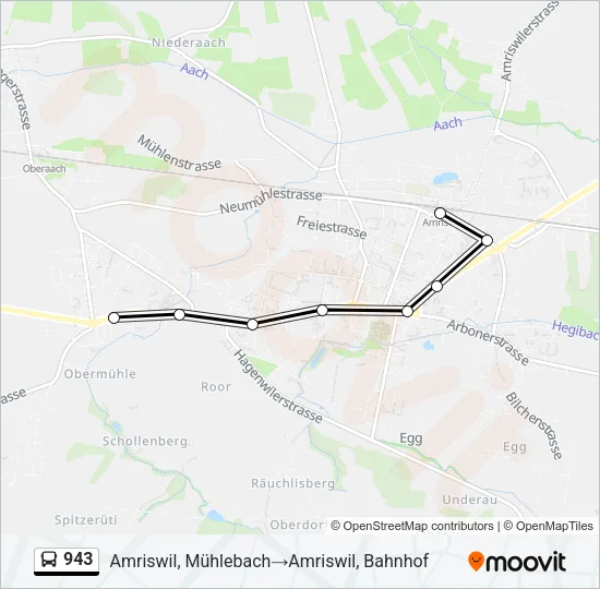 943 Bus Line Map