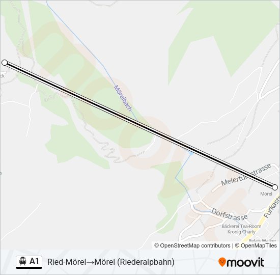 A1 Cable Car Line Map