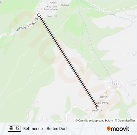 H2 Cable Car Line Map