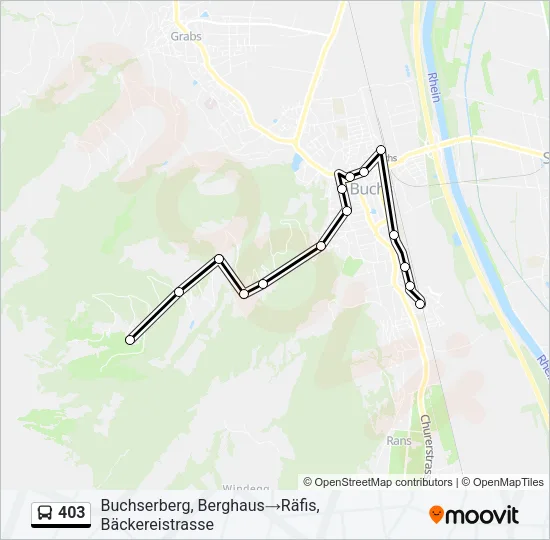 Plan de la ligne 403 de bus