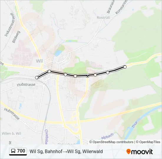 700 Bus Line Map