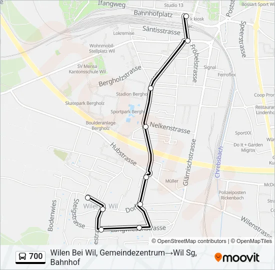 700 Bus Line Map