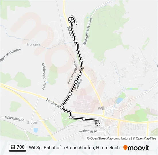 700 Bus Line Map