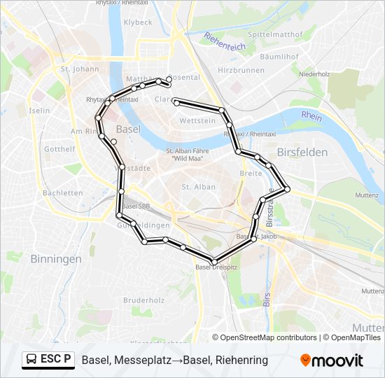 ESC P Bus Line Map
