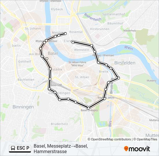 ESC P Bus Line Map