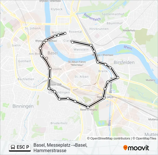 ESC P Bus Line Map