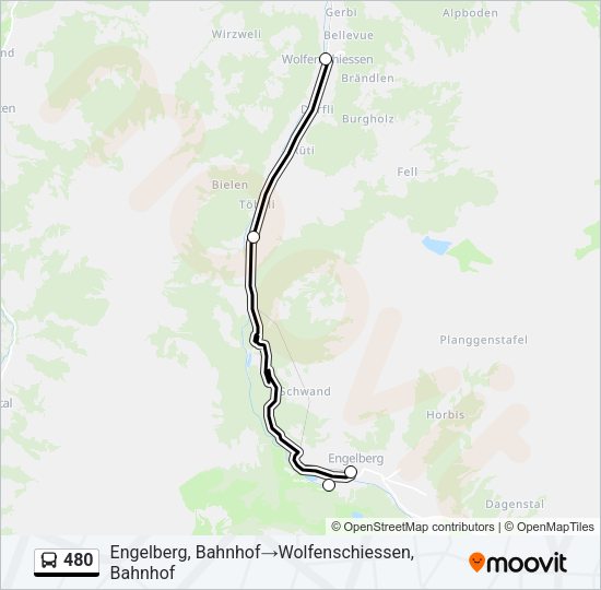 480 Bus Line Map