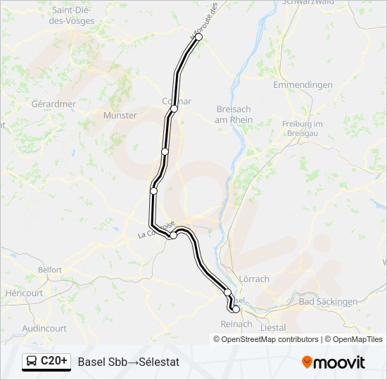 C20+ Bus Line Map