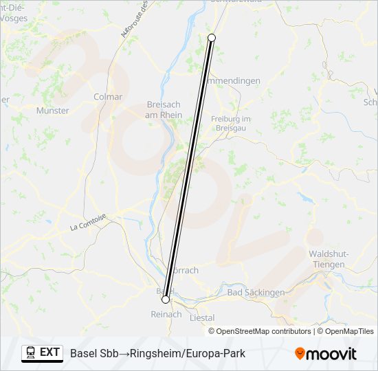 EXT Train Line Map