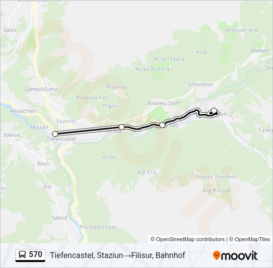 570 Bus Line Map