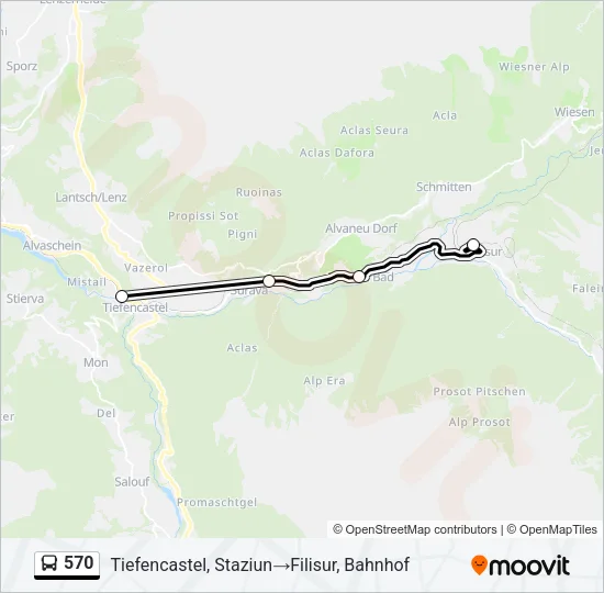570 Bus Line Map