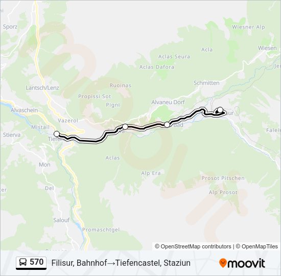 570 Bus Line Map