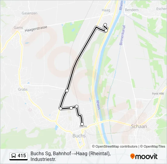 415 Bus Line Map