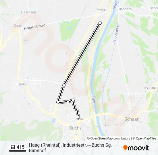415 Bus Line Map