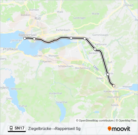 SN17 Train Line Map