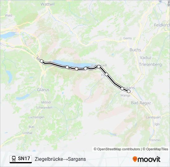 SN17 Train Line Map