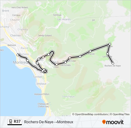 R37 Train Line Map