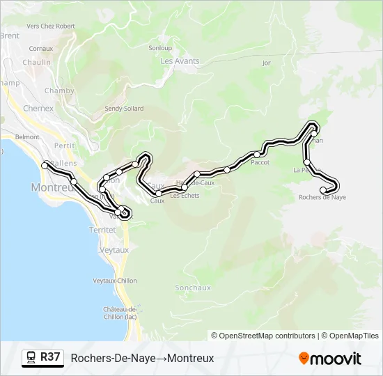 R37 Train Line Map