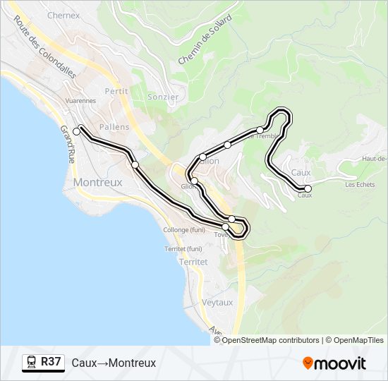 R37 Train Line Map