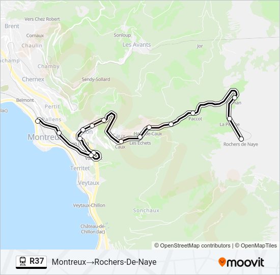 R37 Train Line Map