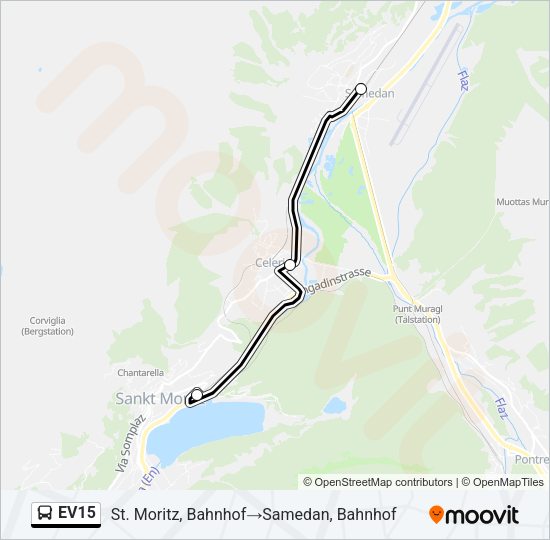 EV15 Bus Line Map