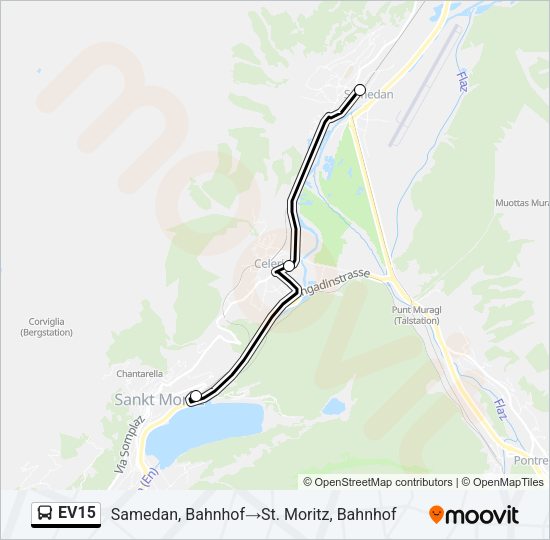 EV15 Bus Line Map