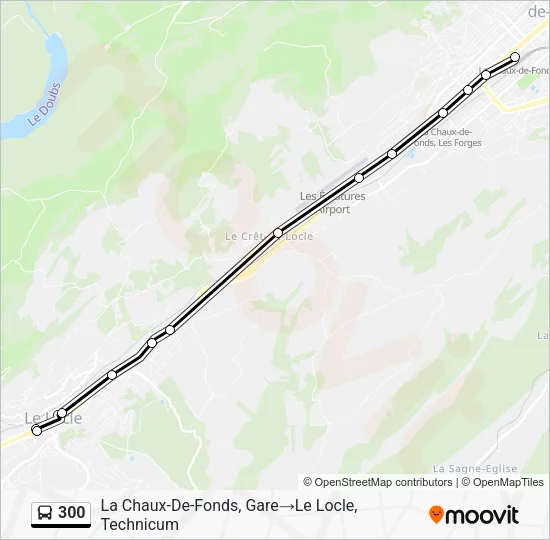 300 Bus Line Map
