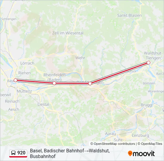 920 Bus Line Map