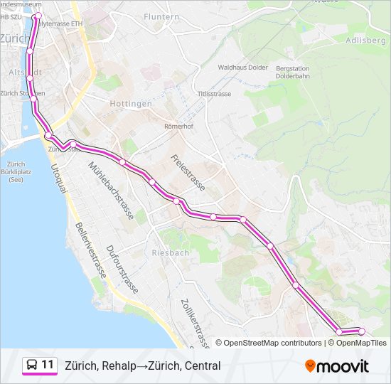 11 Bus Line Map