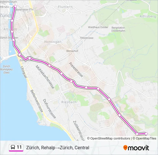 11 Bus Line Map