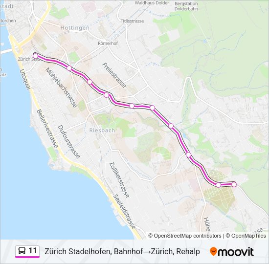 11 Bus Line Map