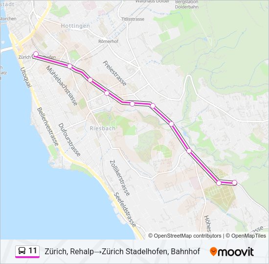 11 Bus Line Map