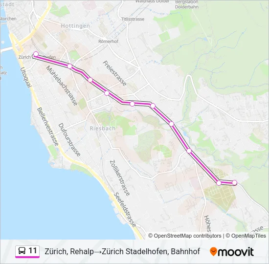 11 Bus Line Map
