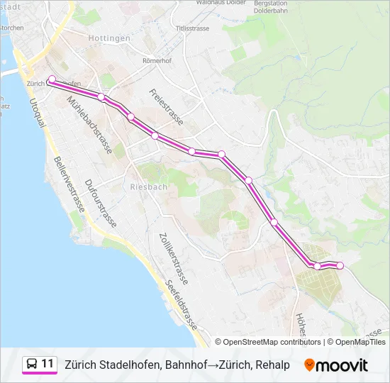 11 Bus Line Map