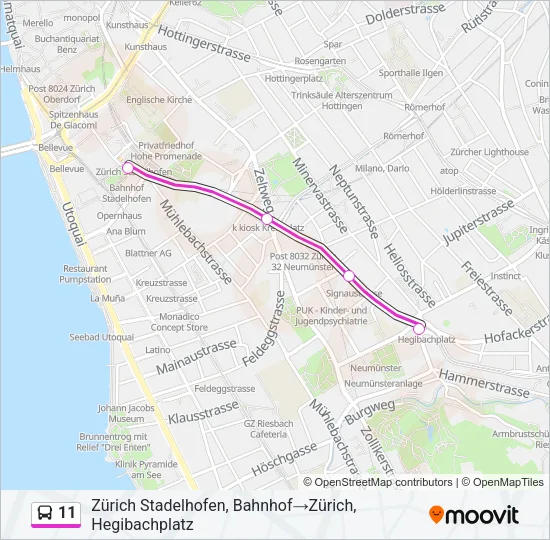11 Bus Line Map