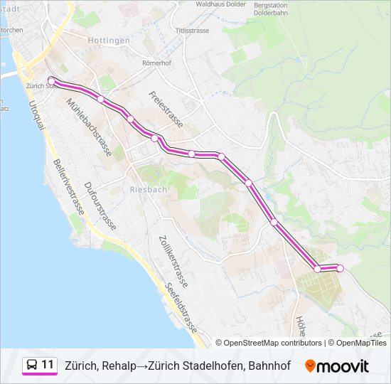11 Bus Line Map