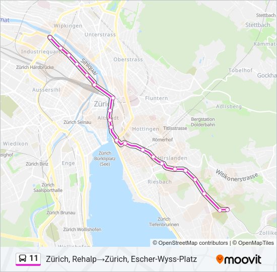 11 Bus Line Map