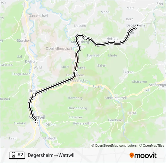 S2 Train Line Map