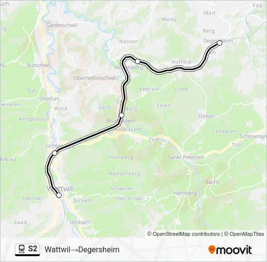 S2 Train Line Map