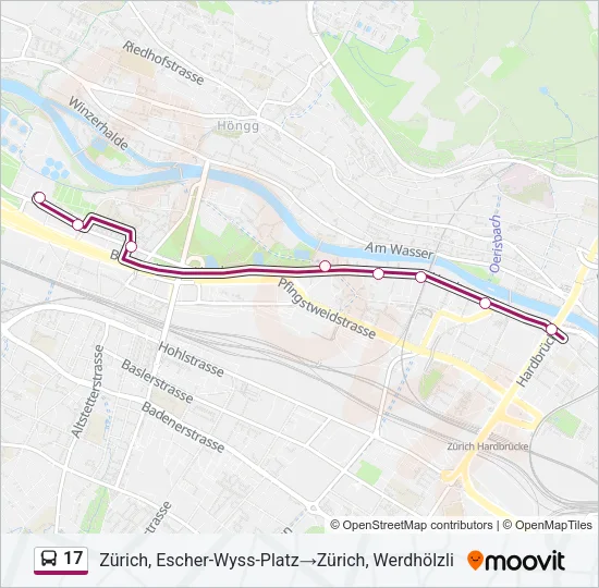 17 Bus Line Map