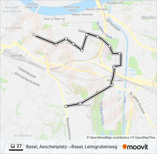 27 Bus Line Map