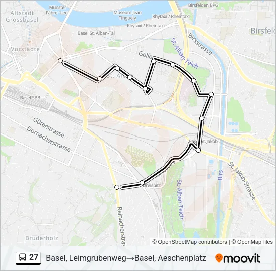 27 Bus Line Map
