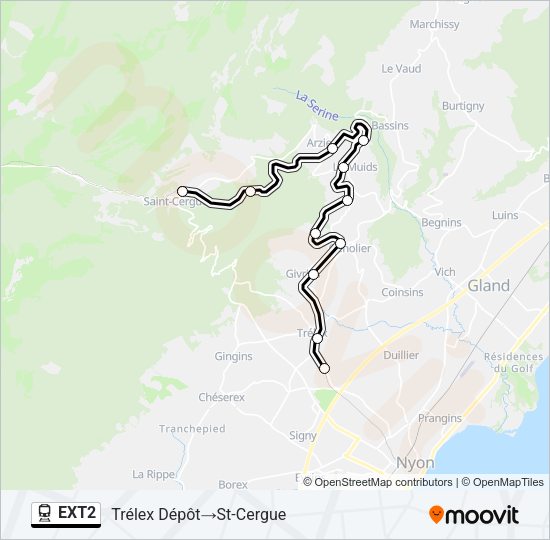 EXT2 Train Line Map