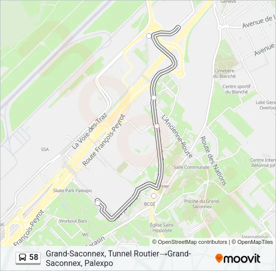 58 Bus Line Map