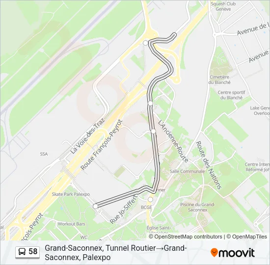 58 Bus Line Map