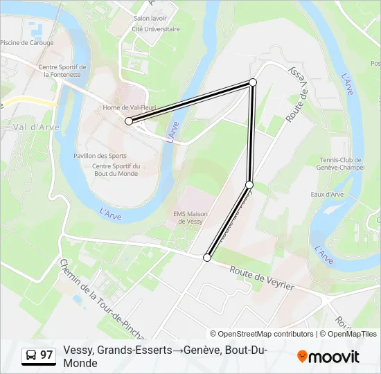 97 Bus Line Map
