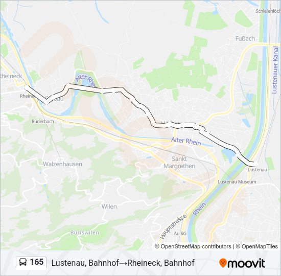 165 Bus Line Map