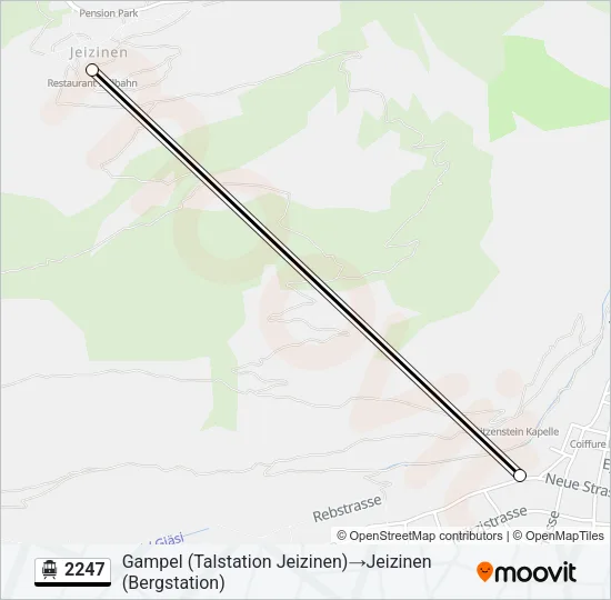 Plan de la ligne 2247 de téléphérique
