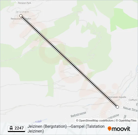 Plan de la ligne 2247 de téléphérique